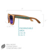 Engraved Wooden Sunglasses, Design: NUMERALS