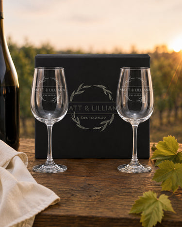Mockup of the mbWWSET engraved magnetic gift box set personalized with design N8.