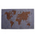 Personalized Wood Wall Art 33x20 Gray World Map w/Quote - Design: WMAP