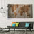 Personalized Wood Wall Art 50x32 Gray - Design: WMAP