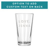 Liquid Courage Etched Pint Glass - Design: COURAGE