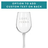 Etched White Wine Glasses Wedding Rescheduled - Design: TRYAGAIN