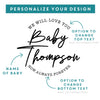 Personalized Baby Keepsake Box, Design: BB2