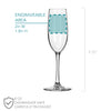Etched Champagne Flutes Monogram - Design: M2