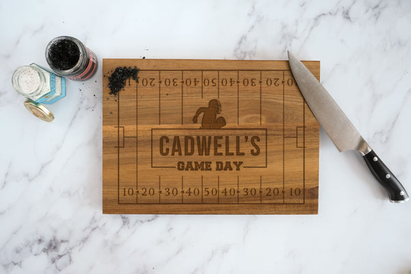 Personalized Game Day Cutting Block, Design: FF3
