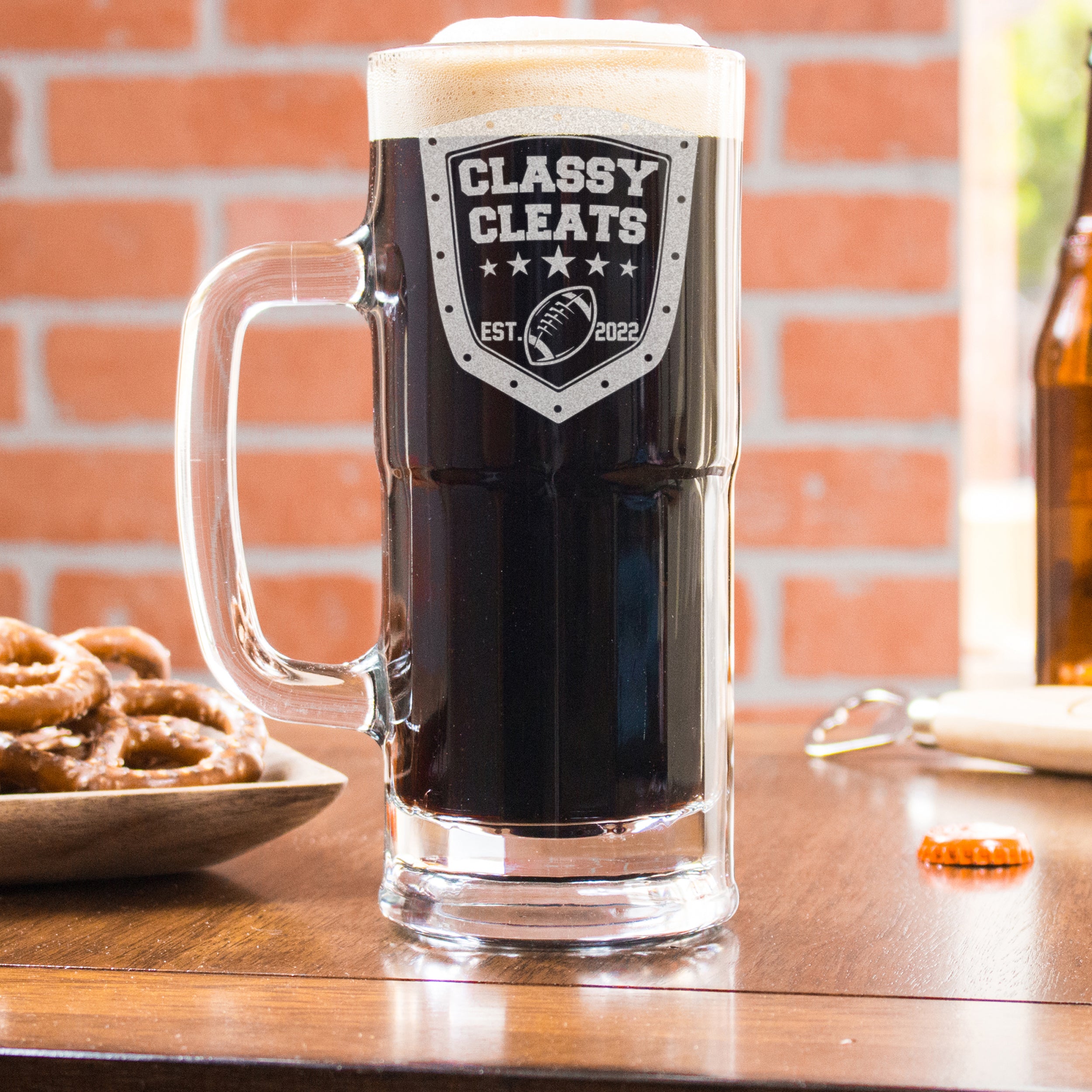 fantasy football helmet beer Fantasy Football Personalizable Etched Beer Mug, Design: FF1 – Everything Etched