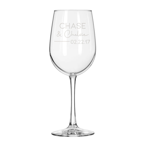 Relationship Personalized White Wine Glass - Design: N6