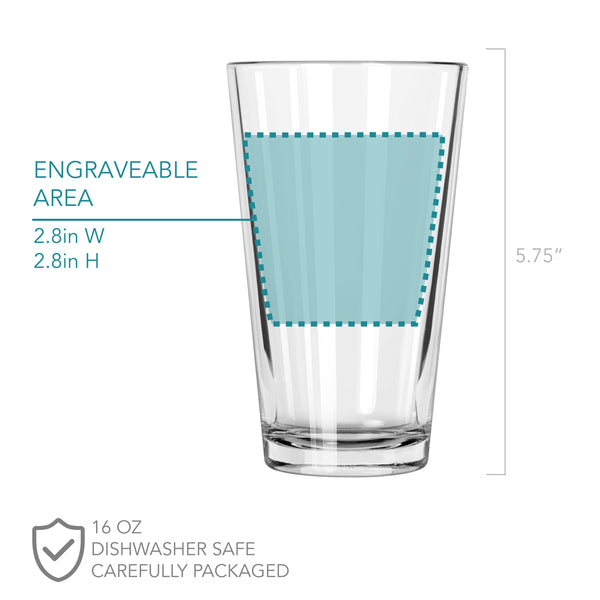 Etched Pint Glass Beer is The Answer - Design: YES