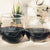 Etched Stemless Red Wine Glass Set - Design: HH5