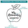 Personalized 30oz Teacher Apple Tumbler, Design: TEACHER1