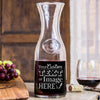 Personalized wine decanter is customized with your monogram, logo, image, or text.