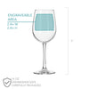 Etched Stemless White Wine Glasses - Design: INITIAL1