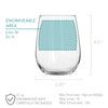 Personalized Stemless White Wine Glass - Design: CUSTOM