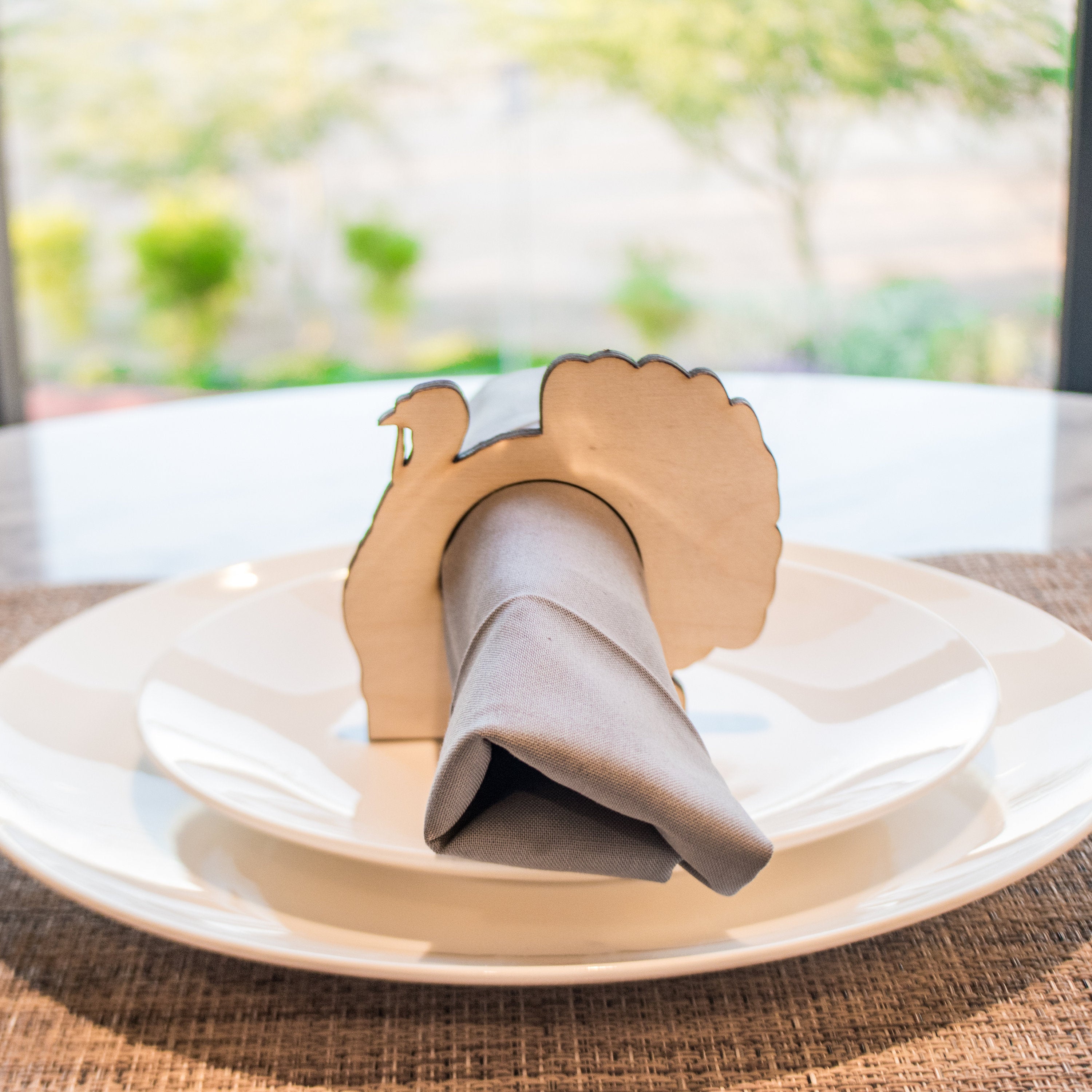 Thanksgiving Turkey Napkin Ring Design NR1 Everything Etched