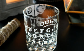 Etched Glasses Wrapped Up for Spooky Season