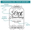 Personalized Anniversary Wine Set for a Couple, Design: A1