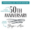 Personalized Anniversary Wine Set in Glossy Black, Design: A2