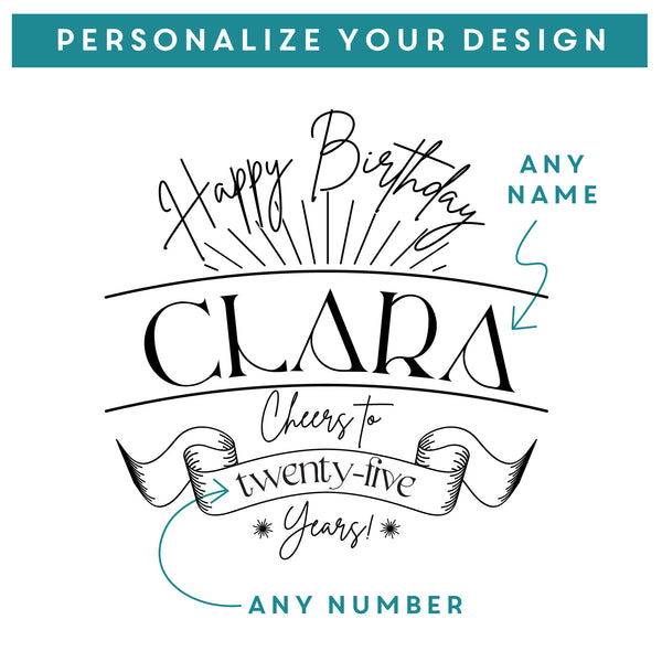 Fun Personalized Birthday Mason Jar, Design: BDAY5