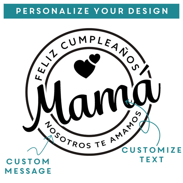 Personalized Feliz Cumpleanos Wine Glass, Design: BDAY7