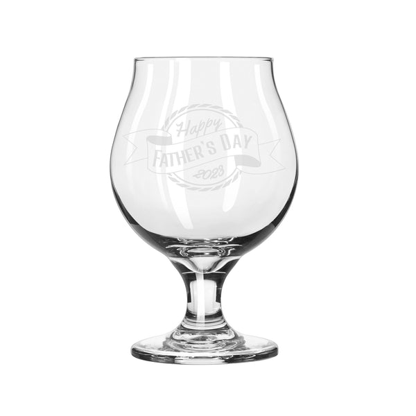 Happy Father's Day 2024 Etched Tulip Glass - Design: FD13