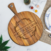 Personalized Round Cheese Board for a Couple, Design: N8
