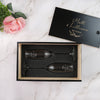 Minimalist Personalized Champagne Flute Set, Design: N9