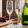 Personalized Til Death Bachelorette Champagne Glass, Design: WG9