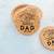 Promoted to Dad Cork Coasters, Design: FM12