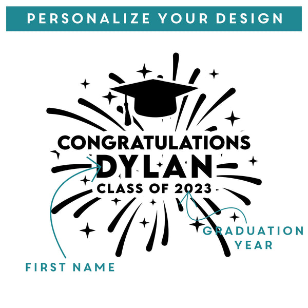 Personalized Celebratory Decanter for Graduation, Design: GRAD3