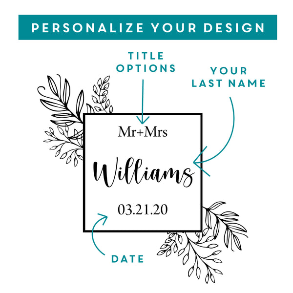 Personalized Cheese Board Rectangle Couples - Design: L5