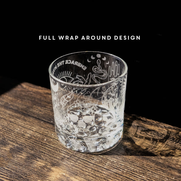 Bespoke Witchy Halloween Glass, Design: MYSTICAL