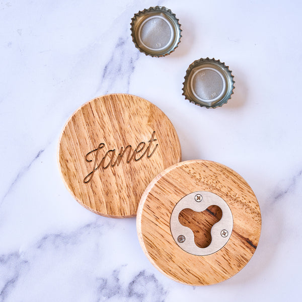Personalized Beer Bottle Opener with Customized Font - Design: NAME