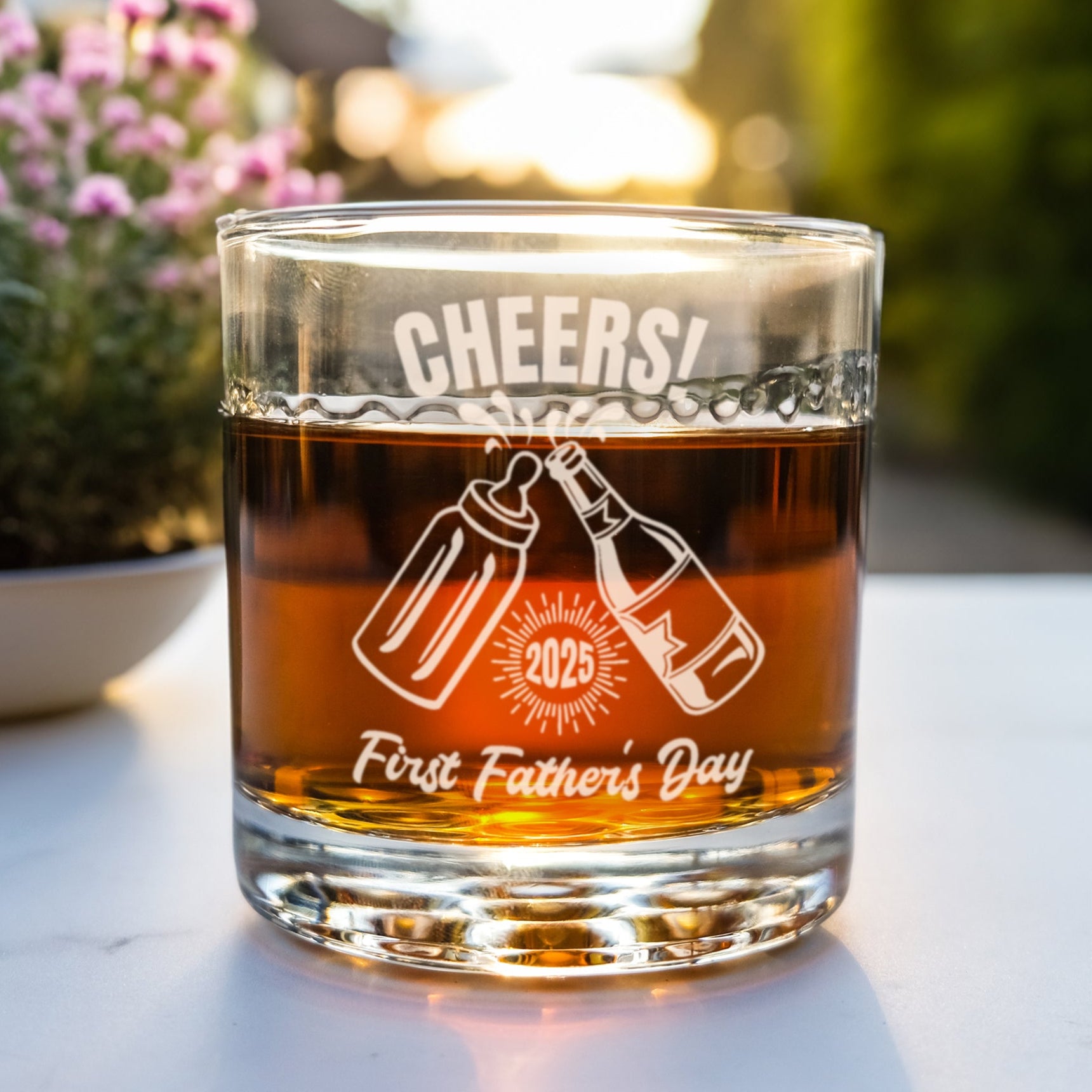 First Father's Day Whiskey Glasses - Design: FD1