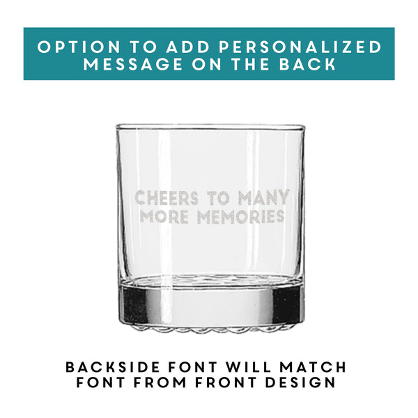 Personalized Groovy Birthday Whiskey Glass, Design: BDAY8