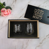Custom Etched Wine & Whiskey Gift Set, Design: CUSTOM
