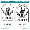 Persoanlized Til Death Do Us Party Bachelorette Tumblers, Design: WG9