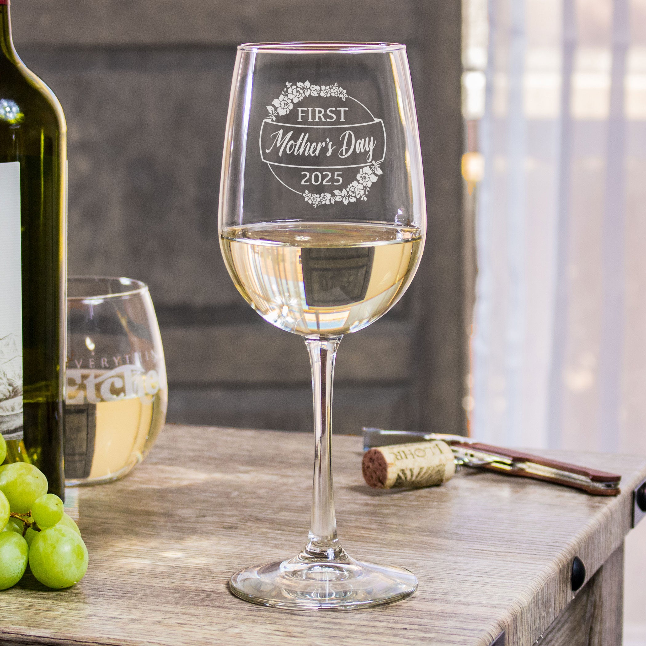 First Mother’s Day 2025 Wine Glass - Design: MD6