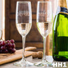 2 Champagne Glass Set - Design: HH1