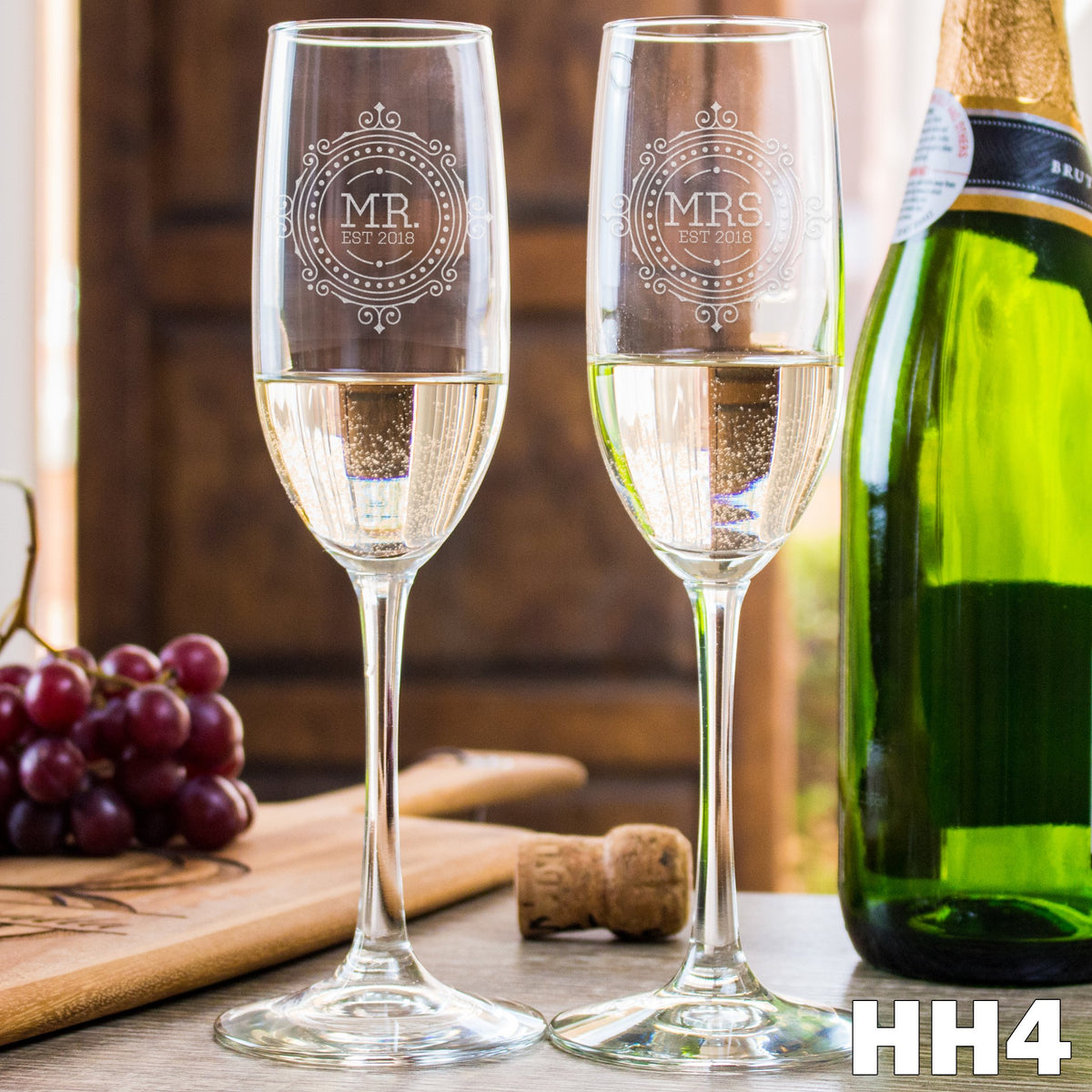 Personalized Anniversary Champagne Flutes - Set of 2