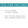 Pilsner Glass Dad Established 4-6 Names - Design: DADEST