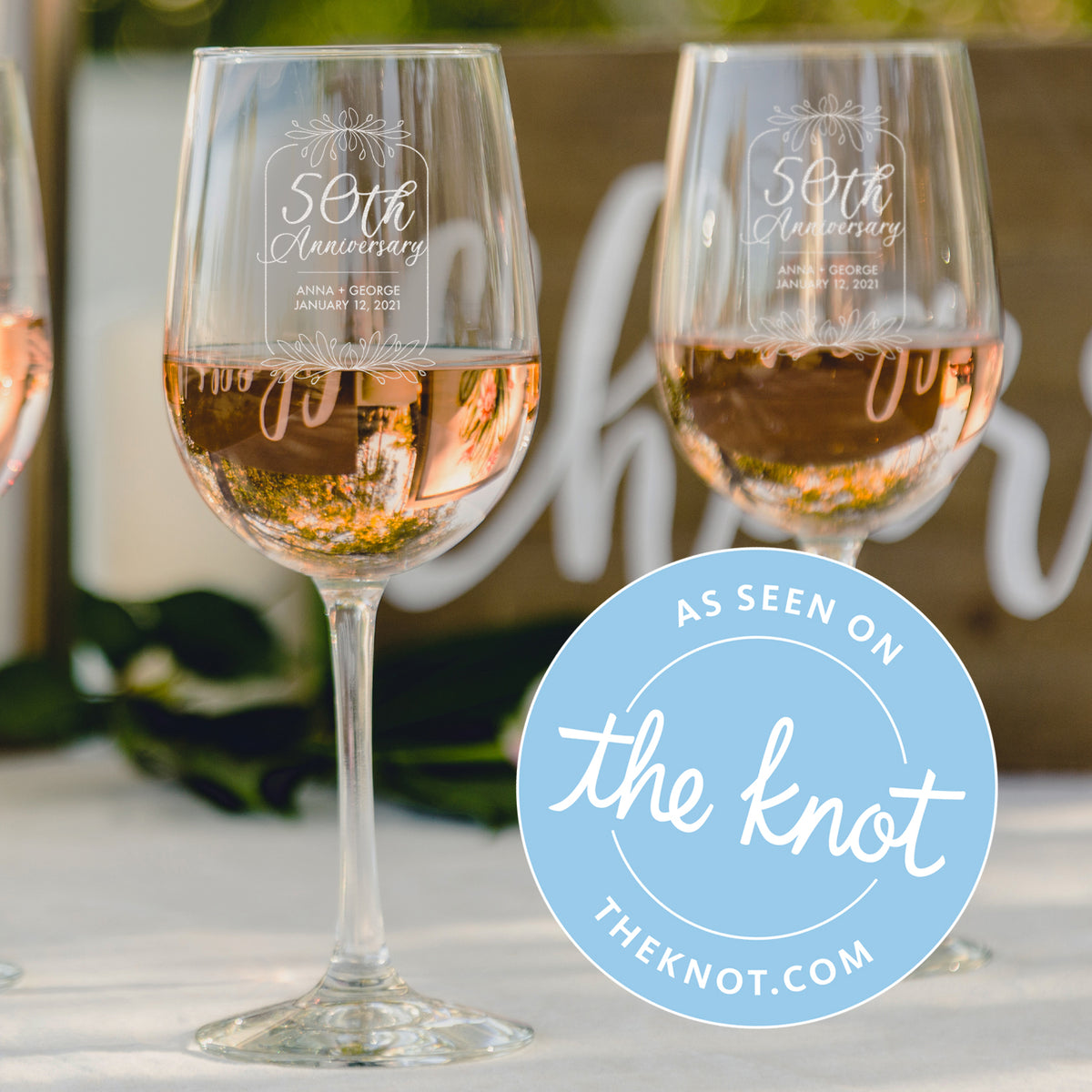Classic Monogrammed Wine Glasses Set of 4 Size One Size