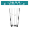 Etched Pint Glass Wedding Rescheduled - Design: TRYAGAIN