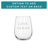 Etched Stemless White Wine Glasses Keep Calm and Drink Wine - Design: WINE