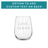 Stemless White Wine Glass Swiped Right - Design: SWIPE