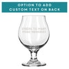 Etched Drinking Dog Belgian Beer Glass - Design: ALONEDOG