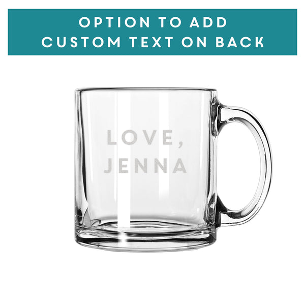 Personalized 2023 Retirement Glass Coffee Mug, Design: RETIRED3