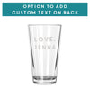 Etched Pint Glass - Design: OUTTAHERE