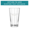 Etched Pint Glass Swipe Right Tinder Glass - Design: SWIPE