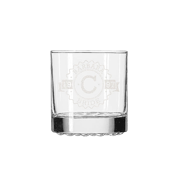Engraved Whiskey Glasses Groomsmen - Design: B1