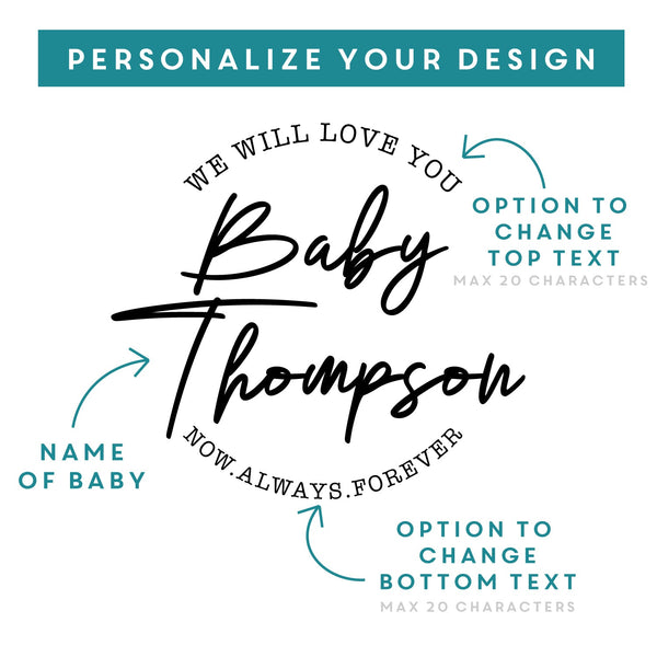 Personalized Baby Keepsake Box, Design: BB2